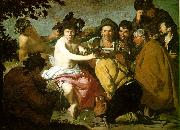 VELAZQUEZ, Diego Rodriguez de Silva y The Topers (The Rule of Bacchus) e oil painting